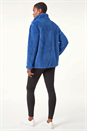Royal Blue Soft Sherpa Fleece Jacket, Image 4 of 6