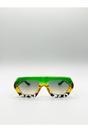 Multi Cross-Border Flat Sunglasses in Multi Print, Image 1 of 6