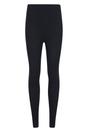 Black Carmel Ribbed Seamless Thermal Bottoms, Image 1 of 4