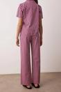 Multi Vertical Stripe Revere Collar Short Sleeve Cotton Poplin Pyjama Set, Image 3 of 3