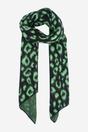 Green Asymmetric Leopard Winter Scarf, Image 1 of 4