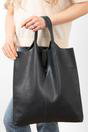 Navy Blue Italian Leather Shoulder Bag, Image 5 of 5