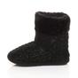Black AJVANI Black Knitted Glitter Ankle Boot Slippers, Image 3 of 6