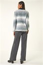 Black Ombre Buttoned Knit Cardigan, Image 3 of 5