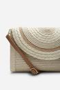 Natural Alto Raffia Fold Over Clutch Bag, Image 5 of 6