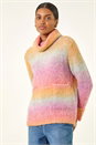 Orange Ombre Stripe Knit Jumper, Image 4 of 5