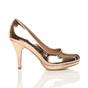 Rose Gold AJVANI Rose Gold High Heel Court Shoes, Image 2 of 6