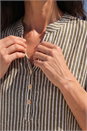 Khaki Classic Stripe Sleeveless Vest, Image 4 of 4