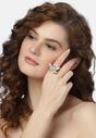 Silver Silver Cute Flutter Ring - Free-Size, Image 5 of 6