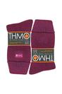 Plum Ladies Thick Winter Thermal Socks with Seamless Toe, Image 2 of 3
