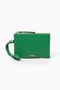 Green Faux Leather Wristlet Purse, Image 1 of 2