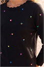 Black Heart Embroidered Knit Jumper, Image 4 of 4
