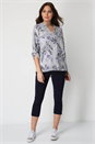 Light Blue  Floral Oversized Shirt , Image 2 of 7