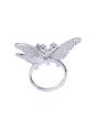 Silver Silver Cute Flutter Ring - Free-Size, Image 4 of 6