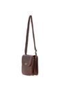 Brown Medium Real Leather Crossbody Bag, Image 3 of 5