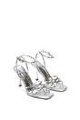 Silver 'Ottoline' Strappy Stiletto Heeled Sandals With Ankle Strap, Image 5 of 6
