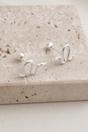 Silver Silver Snake Cartilage Studs 20G- Pair, Image 2 of 5