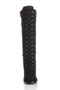 Black High Heel Lace Up Victorian Style Knee Boots, Image 6 of 6