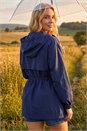 Navy  Shower Resistant Rain Jacket, Image 3 of 4