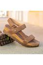 Grey Womens Durable Wedge Sandals Selma B18, Image 5 of 8