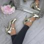 Gold AJVANI Gold High Heel Mary Jane Court Shoes, Image 5 of 6