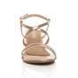 Rose Gold Mid Wedge Heel Crossed Straps Sandals, Image 6 of 6