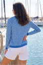 Blue Dusk Stripe Button Knit Cardigan, Image 2 of 4