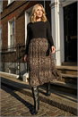 Beige 2 in 1 Animal Print Stretch Midi Dress, Image 1 of 6