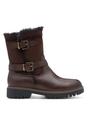 Brown Tamaris Womens Mocca Buckle Biker Boots, Image 1 of 8