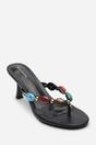 Black Electra Jewel Embellished Heeled Sandals, Image 3 of 6