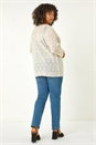 Natural  Curve Crochet Tie Front Cardigan, Image 3 of 5