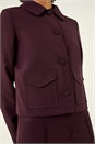 Burgundy Smart Buttoned Pocket Jacket, Image 5 of 6