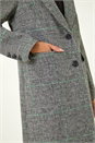 Black Tailored Single Breasted Coat, Image 6 of 7