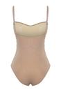 Taupe Ruched Sweetheart Neck Strappy Swimsuit, Image 5 of 6