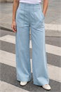 Light Denim Cotton Stretch Wide Leg Jean, Image 2 of 4