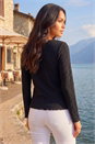Black Textured V-Neck Cardigan, Image 3 of 4