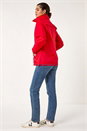 Red Shower Resistant Funnel Neck Jacket, Image 3 of 7