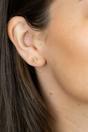 Peach Minimalist Stone Stud Earrings, Image 1 of 2