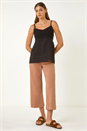 Black Crochet V-Neck Cami Top, Image 1 of 5