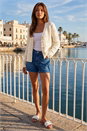 Ivory  Pointelle Knit Cardigan, Image 3 of 4