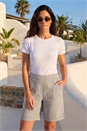 Khaki Classic Texture Stripe Short, Image 1 of 4