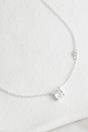 Silver Sterling Silver Asymmeti Sparkly CZ Necklace, Image 1 of 4