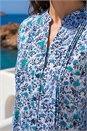 Blue Classic Ditsy Floral Button Front Blouse, Image 4 of 4