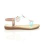 Rose Gold AJVANI Rose Gold Transparent Slingback Strappy Sandals, Image 2 of 5