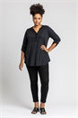 Blue Curve Glitter Button Tunic Top, Image 5 of 5
