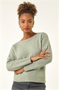 Sage Ribbon Bow Tie Back Jumper, Image 4 of 5