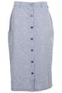 Navy Blue Alexie Aline Midi Skirt, Image 1 of 2