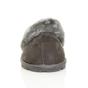 Grey AJVANI Grey Faux Fur Lined Slip On Memory Foam Mules Slippers, Image 5 of 5