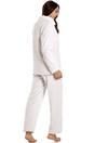 Light Grey Camille Lingerie Light Grey Supersoft Two Piece Striped Pyjama Set, Image 2 of 4