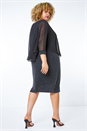 Silver Curve Chiffon Shimmer Overlay Dress, Image 3 of 5